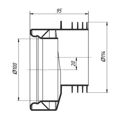 Будкрам купити Манжета ексцентрична для унітазу ANI Plast W0410 Манжета ексцентрична для унітазу ANI Plast W0410 2