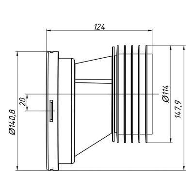 Будкрам купити Ексцентрик для унітазу ANI Plast W0220 зі зміщенням 20 мм Ексцентрик для унітазу ANI Plast W0220 зі зміщенням 20 мм 2