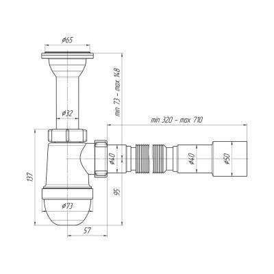 Будкрам купить Сифон для раковины ANI Plast С2015 Сифон для раковины ANI Plast С2015 2