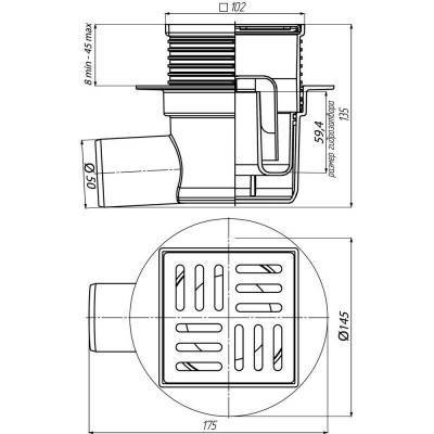 Будкрам купити Трап ANI Plast TA5604 горизонтальний з пластиковою решіткою 100х100 Трап ANI Plast TA5604 горизонтальний з пластиковою решіткою 100х100 2