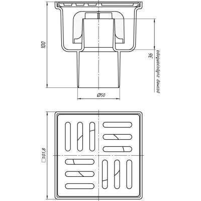 Будкрам купити Трап ANI Plast TA5204 вертикальний з пластиковою решіткою 100х100 Трап ANI Plast TA5204 вертикальний з пластиковою решіткою 100х100 2