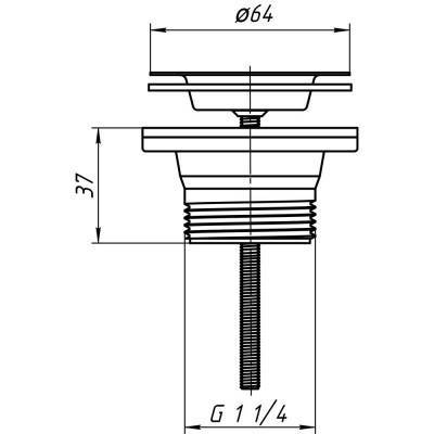 Будкрам купити Випуск для мийки ANI Plast М200 з нержавіючої сіткою 64 мм Випуск для мийки ANI Plast М200 з нержавіючої сіткою 64 мм 2