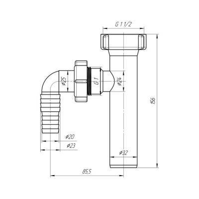 Будкрам купити Відвід ANI Plast М120 для пральної / посудомийної машини Відвід ANI Plast М120 для пральної / посудомийної машини 2