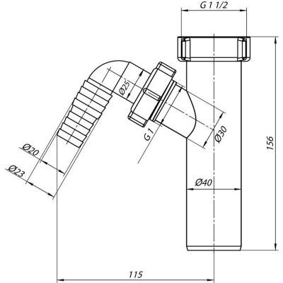 Будкрам купить Отвод ANI Plast М140 для стиральной/посудомоечной машины Отвод ANI Plast М140 для стиральной/посудомоечной машины 2