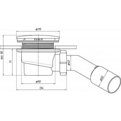 Будкрам купить Сифон для душевого поддона ANI Plast Е321C Сифон для душевого поддона ANI Plast Е321C 2