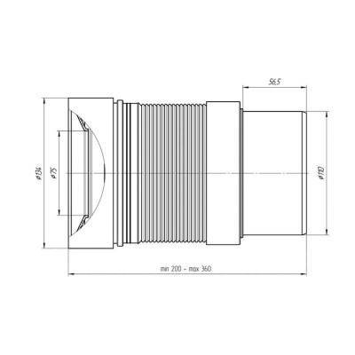 Будкрам купити Гнучка труба для унітазу ANI Plast К821R Гнучка труба для унітазу ANI Plast К821R 2