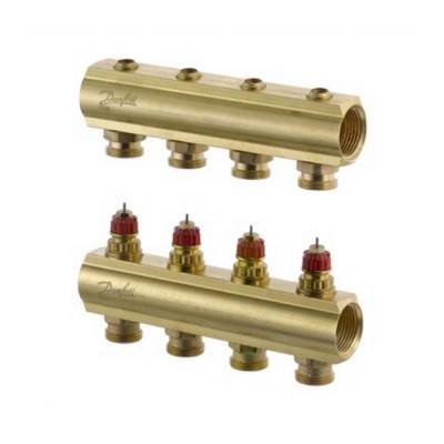 Будкрам купити Колектор без витратомірів Danfoss FHF 4 виходи (088U0504)