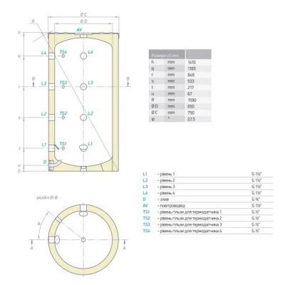 Будкрам купить Буферная емкость Tesy 400 л (V40075F42P4) 300635 Буферная емкость Tesy 400 л (V40075F42P4) 300635 2