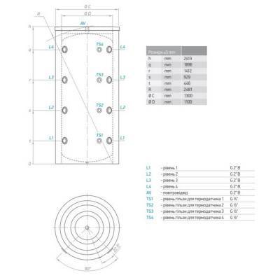 Будкрам купити Буферна ємність Tesy 2000 л (V2000130F46P4) 300633 Буферна ємність Tesy 2000 л (V2000130F46P4) 300633 2
