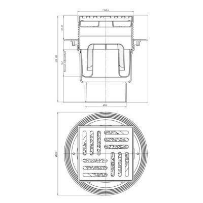 Будкрам купити Трап ANI Plast TA1712 вертикальний з нержавіючої гратами 150х150 Трап ANI Plast TA1712 вертикальний з нержавіючої гратами 150х150 2