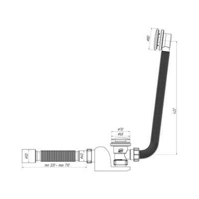 Будкрам купити Сифон для ванни ANI Plast" Бриг " EC656G Сифон для ванни ANI Plast" Бриг " EC656G 2