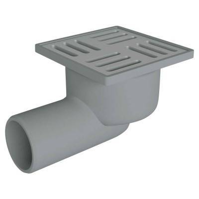 Будкрам купить Трап ANI Plast TQ5102 горизонтальный с нержавеющей решеткой 100x100