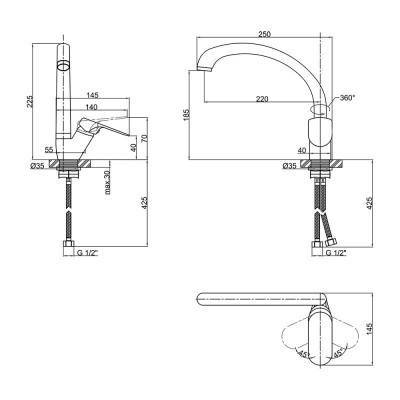 Будкрам купити Змішувач для кухні Lidz (CRM)-15 36 008 03 Змішувач для кухні Lidz (CRM)-15 36 008 03 2