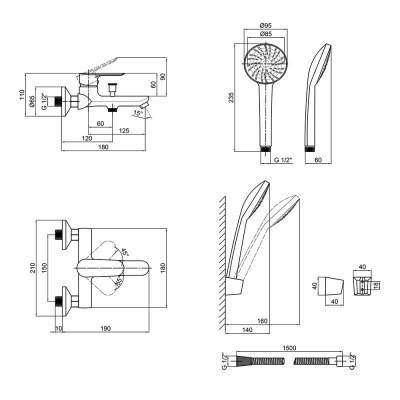 Будкрам купить Смеситель для ванны Lidz (CRM)-15 36 006 01 Смеситель для ванны Lidz (CRM)-15 36 006 01 2