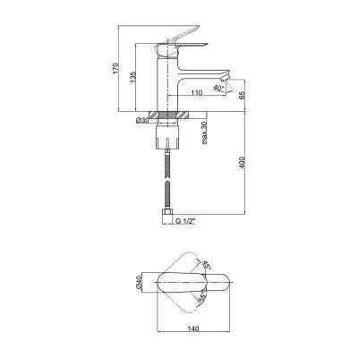Будкрам купить Смеситель для раковины Lidz (CRM)-15 36 001 00 Смеситель для раковины Lidz (CRM)-15 36 001 00 2