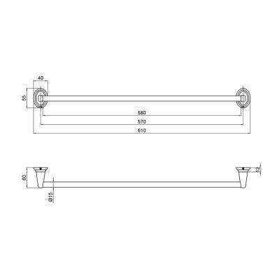 Будкрам купить Полотенцедержатель Lidz (CRM)-113.01.01 Полотенцедержатель Lidz (CRM)-113.01.01 2
