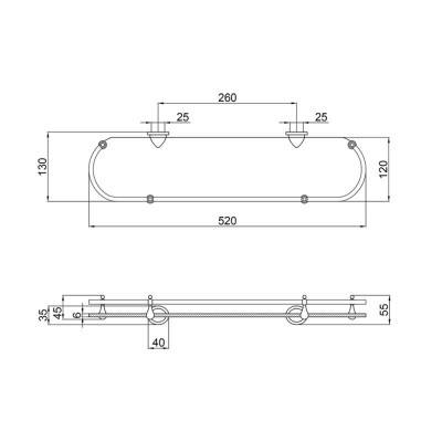 Будкрам купить Полка Lidz (CRG)-113.01.02 Полка Lidz (CRG)-113.01.02 2