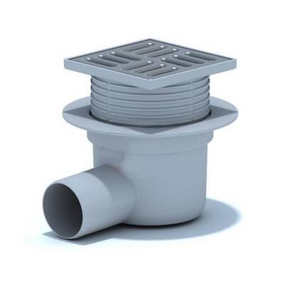 Будкрам купить Трап ANI Plast TA5602 горизонтальный с нержавеющей решеткой 100x100