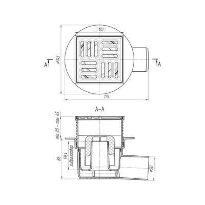 Будкрам купить Трап ANI Plast TA5602 горизонтальный с нержавеющей решеткой 100x100 Трап ANI Plast TA5602 горизонтальный с нержавеющей решеткой 100x100 2