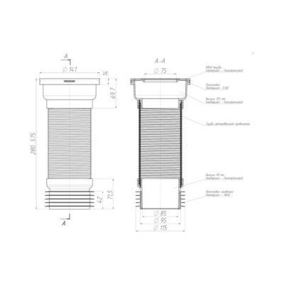Будкрам купить Гибкая труба для унитаза ANI Plast К928 армированная Гибкая труба для унитаза ANI Plast К928 армированная 2