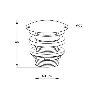 Будкрам купить Донный клапан для раковины Lidz (CRM)-47 00 002 00 Донный клапан для раковины Lidz (CRM)-47 00 002 00 2