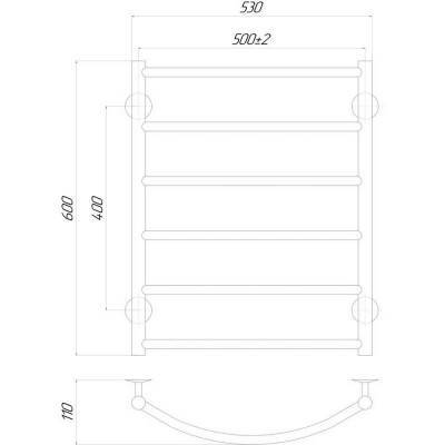 Будкрам купить Полотенцесушитель электрический Lidz Classic (CRM) P6 500x600 RE Полотенцесушитель электрический Lidz Classic (CRM) P6 500x600 RE 2