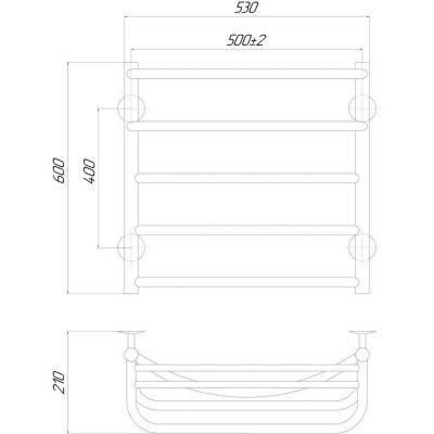 Будкрам купить Полотенцесушитель электрический Lidz Hotel (CRM) P5 500x600 LE Полотенцесушитель электрический Lidz Hotel (CRM) P5 500x600 LE 2