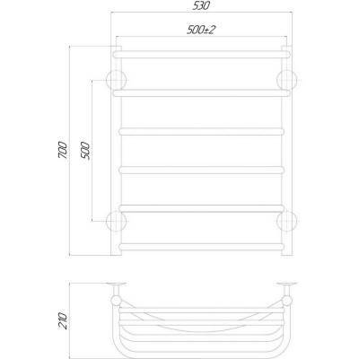 Будкрам купить Полотенцесушитель электрический Lidz Hotel (CRM) P6 500x700 RE Полотенцесушитель электрический Lidz Hotel (CRM) P6 500x700 RE 2