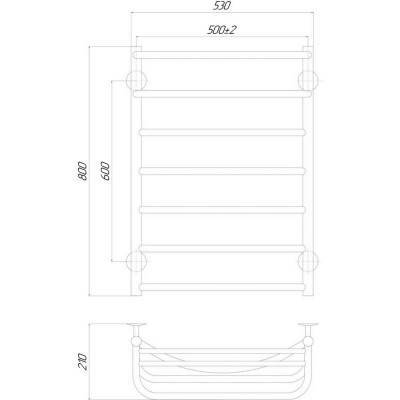 Будкрам купить Полотенцесушитель электрический Lidz Hotel (CRM) P7 500x800 RE Полотенцесушитель электрический Lidz Hotel (CRM) P7 500x800 RE 2
