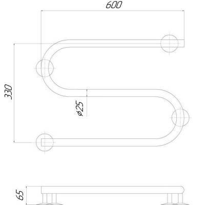 Будкрам купить Полотенцесушитель электрический Lidz Snake (CRM) 600x330 LE Полотенцесушитель электрический Lidz Snake (CRM) 600x330 LE 2