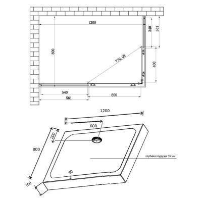 Будкрам купить Душевая кабина Lidz Wiezak SC120x80.SAT.LOW.L Linie Душевая кабина Lidz Wiezak SC120x80.SAT.LOW.L Linie 2