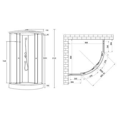 Будкрам купить Душевой бокс Lidz Tani SB80x80.SAT.LOW.FR Frost Душевой бокс Lidz Tani SB80x80.SAT.LOW.FR Frost 2