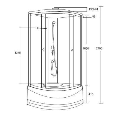 Будкрам купить Душевой бокс Lidz Tani SB80x80.SAT.HIGH.FR Frost Душевой бокс Lidz Tani SB80x80.SAT.HIGH.FR Frost 2