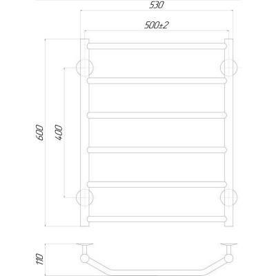 Будкрам купить Полотенцесушитель электрический Lidz Trapezium (CRM) P6 500x600 RE Полотенцесушитель электрический Lidz Trapezium (CRM) P6 500x600 RE 2
