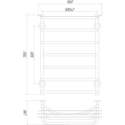 Будкрам купить Полотенцесушитель электрический Lidz Yunost (CRM) P7 500x700 LE Полотенцесушитель электрический Lidz Yunost (CRM) P7 500x700 LE 2