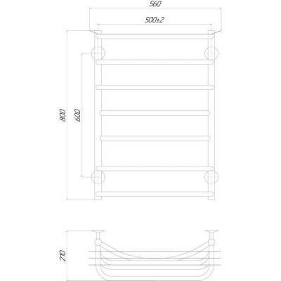 Будкрам купить Полотенцесушитель электрический Lidz Yunost (CRM) P7 500x800 RE Полотенцесушитель электрический Lidz Yunost (CRM) P7 500x800 RE 2