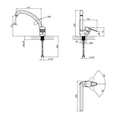 Будкрам купити Змішувач для кухні Lidz (CRM) 18 47 008 03 Змішувач для кухні Lidz (CRM) 18 47 008 03 2
