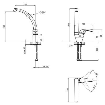 Будкрам купить Смеситель для кухни Lidz (CRM) Smart 39 008-9 Смеситель для кухни Lidz (CRM) Smart 39 008-9 2