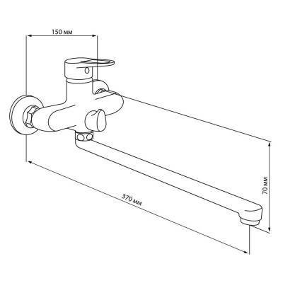 Будкрам купить Смеситель для ванны GF (CRM)S-02-005N Смеситель для ванны GF (CRM)S-02-005N 2