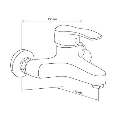 Будкрам купить Смеситель для ванны GF (CRM)S-03-006N Смеситель для ванны GF (CRM)S-03-006N 2