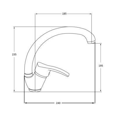 Будкрам купить Смеситель для кухни GF (COL)S-03-008F Смеситель для кухни GF (COL)S-03-008F 2