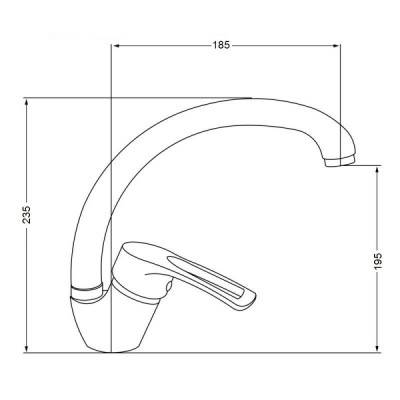 Будкрам купить Смеситель для кухни GF (COL)S-04-008F Смеситель для кухни GF (COL)S-04-008F 2