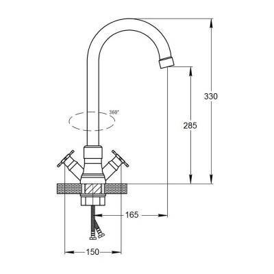 Будкрам купить Смеситель для кухни GF (CRM)S-21-278F Смеситель для кухни GF (CRM)S-21-278F 2