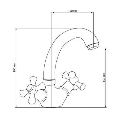 Будкрам купить Смеситель для кухни GF (CRM)S-21-272F Смеситель для кухни GF (CRM)S-21-272F 2