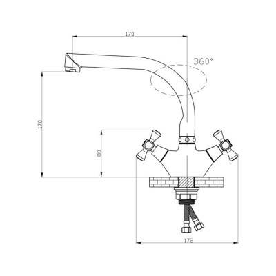 Будкрам купить Смеситель для кухни GF (CRM)S-22-276F Смеситель для кухни GF (CRM)S-22-276F 2