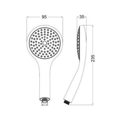 Будкрам купить Лейка для ручного душа GF (CRM)-SH-114 Лейка для ручного душа GF (CRM)-SH-114 2