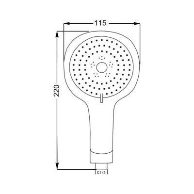 Будкрам купить Лейка для ручного душа GF (CRM)-SH-118 Лейка для ручного душа GF (CRM)-SH-118 2