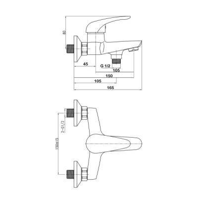 Будкрам купить Смеситель для ванны GF (CRM)S-06-006 Смеситель для ванны GF (CRM)S-06-006 2