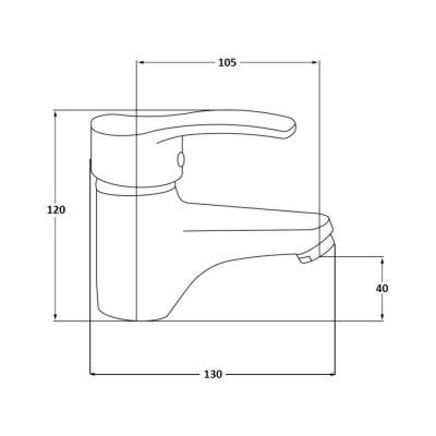 Будкрам купить Смеситель для раковины GF (CRM)S-03-001F Смеситель для раковины GF (CRM)S-03-001F 2