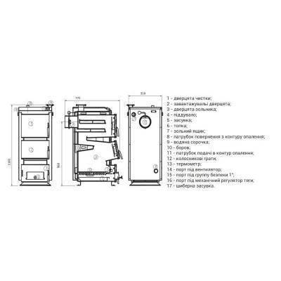 Будкрам купить Котел твердотопливный Thermo Alliance Vulcan SF 17 Котел твердотопливный Thermo Alliance Vulcan SF 17 2